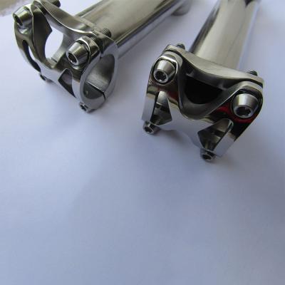 China Titanium Bicycle Stem 25.4mm/31.8mm Titanium Grade 9 (Ti3A12.5V) Custom Titanium Bike Bicycle Parts for sale