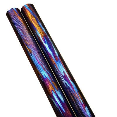 China Pure Titanium Stocking Weight Damascus Rods Timascus Mokuti Titanium Bar Titanium Alloy Length Weight for sale