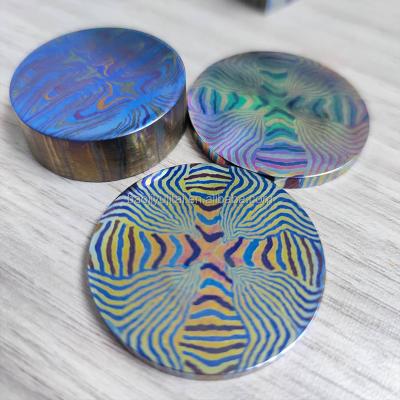 China Low Weight Damascus Titanium Zirconium Alloy Disc Block Plate In Stock for sale