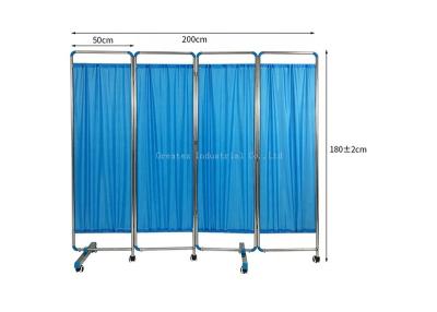 China Folding Portable Medical Privacy Screens Easy Installation Waterproof Cloth for sale