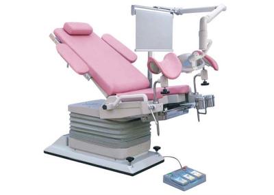 China Safe Reliable Labor Delivery Bed Table Pink Color Equip With Shadowless Lamp for sale