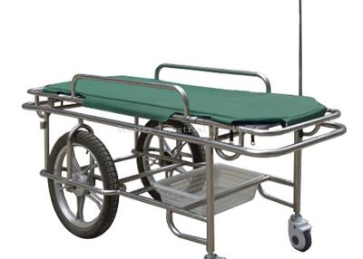 China Height Fixed Ambulance Stretcher Trolley 180kg Load Capacity Two Large Wheels for sale