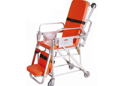 China First Aid Patient Transfer Stretcher , Orange Collapsible Ambulance Stretcher for sale