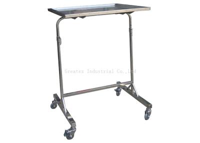 China Stainless Steel Height Adjustable Tray Table High Durability For Hospital / Clinic for sale