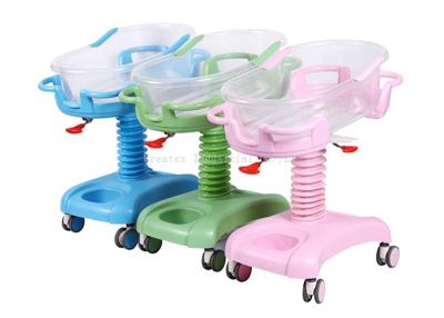 China Plastic Bassinet Pediatric Hospital Bed , Hospital Baby Cart Weight Measuring Available for sale