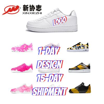 China Fashion Trend Wholesale Custom Genuine Leather Men's Casual Shoes Custom Logo Sneakers Wholesale Custom Designer Sneaker Shoes for sale