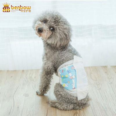 China Puppy Comfortable Disposable Dog Diaper Printed Super Absorbent Urine Pants for sale