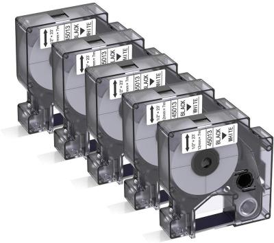 China COMPATIBLE 5-Pack 2 - Pack Compatible Dymo D1 Label Tape 45013 Black On White For DYMO Label Manager for sale