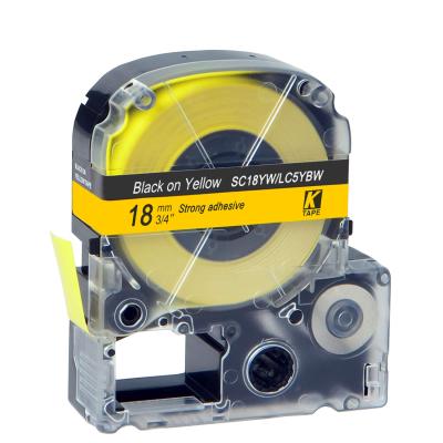 China Best COMPATIBLE EPSON red labletape LC-2WRN/SS6R price on white label cassette for EPSON/Kingkim label tape 6mm*9m for sale