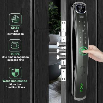 China Israel Lock Home Tuya APP Electronic Biometric Fingerprint Keypad Digital Smart Door with Body and Camera 100 for sale