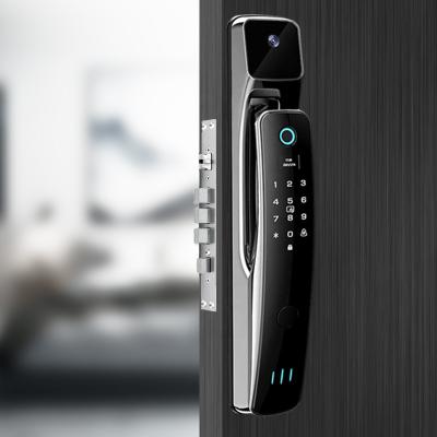 China High Quality Smart Biometric Door Lock 100 Degree Security Fingerprint 3D Face Recognition Fully Automatic Smart Door Lock for sale