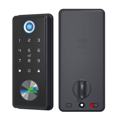 China European Wooden Biometric Smart Fingerprint Lock Rim Key WIFI Hardware Office BBDHOME Smart Door Deadblot for sale