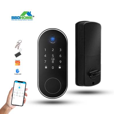 China Officehomeapartmenthotel BBDHOME Security Smart Lock Exterior Open Electronic Fingerprint TT App Password Rfid Card Key Deadbolt Door for sale