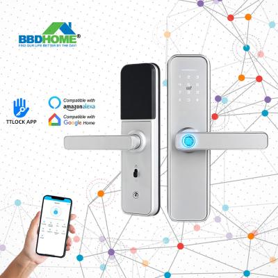 China Home/Office/Airbnb Smart Biometric Door BBDHOME Fingerprint Lock Door Lock App Tuya WiFi Smartphone Handle Digital for sale