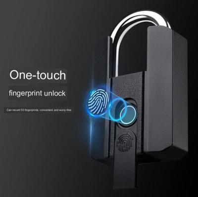 China Wholesale Zinc Alloy Fingerprint Padlock Smart Fingerprint With Keyless Suitable For Gym Locke Biometric And Storage for sale