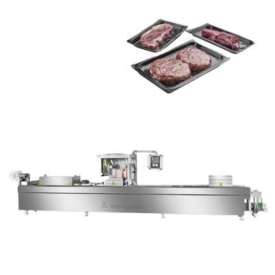 China Avoid oxidation DLZ 320/420/520 cheese beef meat vacuum thermoforming packing machine for sale