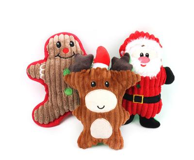 China Wholesale New Design Viable Santa Claus Chew Squeaker Pet Toys Christmas Dog Toys For Dogs for sale