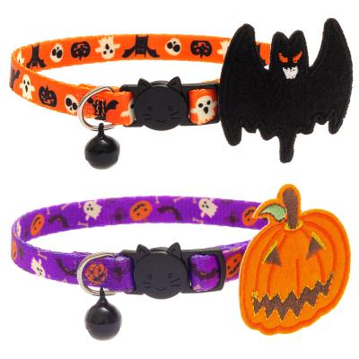 China Cat Collar Wholesale Celebration Halloween Detached Easy Stocked Luxury Pet Collars for sale