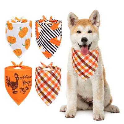 China New Lights Design Thanksgiving Day Dog Bandana Pet Bandana With Pumpkin Pia And Turkey for sale