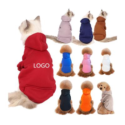 China Viable Wholesale Custom Multi Color Sublimation Factory Fleece Comfortable Pet Clothes Blank Dog Hoodies for sale