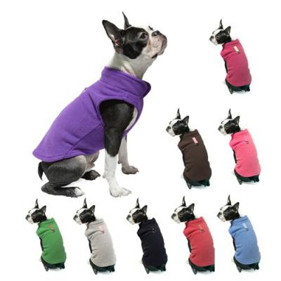 China Sustainable Autumn Winter Cold Weather Fleece Dog Vest Clothes With Pocket For Small Dogs for sale