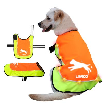 China Safety Glow Flash ReflectiveUSB Rechargeable Pet Raincoat Stocked Led Vest For Small Dog for sale