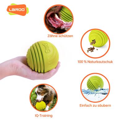 China Stocked Laroo Silicon Rubber Ball With Hole Ball For Dogs Free Interactive boredom&anxiety lop ball for sale