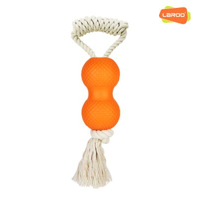 China Stocked Chewing Elasticity Rubber Ball Toys For Dogs Stick Bite Cotton Rope Interactive Dog Toys Pet Supplies for sale