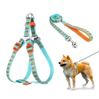 China Laroo Cat Nylon Stocked Medium Large Dog Small No Pull Harness Adjustable Vest Advance Walking Leash for sale