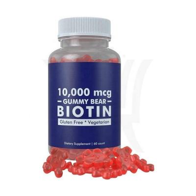 China Odm 100% OEM Daily Natural Hair Sugar Free Biotin Collagen Vitamin Gummies for sale