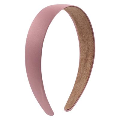 China Fashionable Simple Elegant Spa Hairbands Girls Face Wash Headbands Shiny Satin Make Up Headband for sale