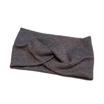 China Headbands sell Autumn Winter Girls Elegant Elastic wholesale hair band solid colors fashion knitted headbands for women for sale