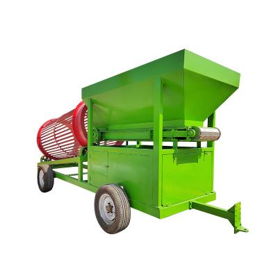 China Small Mobile Firewood Trommel Screen With Bouncing Ball Cleaning System For Your for sale