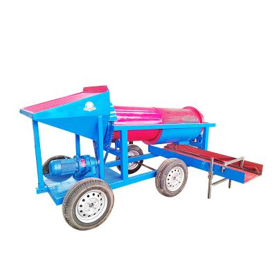 China High Gold Recovery 10 Ton Portable Gold Trommel Screen Washing Plant with 4kw Power for sale