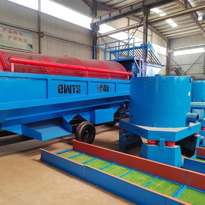 China 100 Ton/h Mobile Gold Trommel Screen Large Scale Gold Wash Plant for Profitable Mining for sale