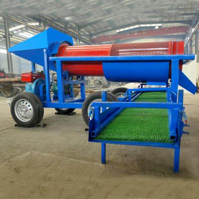 China Customized Voltage Mobile Rock Ore Drum Trommel Screener for Gold Mining Processing for sale