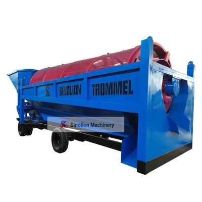 China Mobile Trommel Screen Mineral Gold Diamond Washing Machine with 80-150t/h Capacity for sale