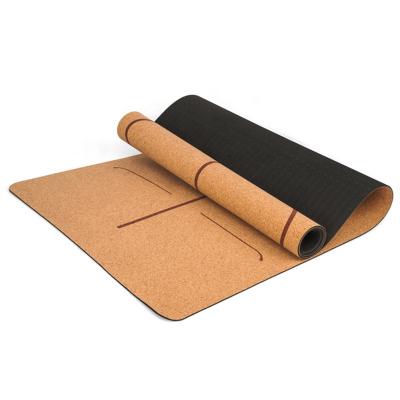 China Yoga Mat Customize Natural Rubber Yoga Mat Cork Pilates Yoga Mats Fitness Equipment Application for sale