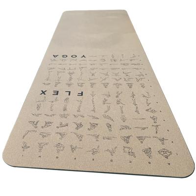 China Fitness Exercise Mat Cork Yoga Mat Custom Yoga Fitness Equipment Application Label Printing Yoga for sale