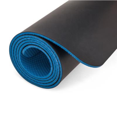 China Double Layers Manufacturer Customized 5mm Printed Design Logo Black PU Tape Yoga Mat for sale