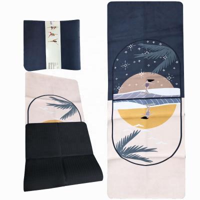 China Eco-Friendly Custom Printed High End Yoga Mat Suede Tpe Natural Rubber Yoga Mat for sale