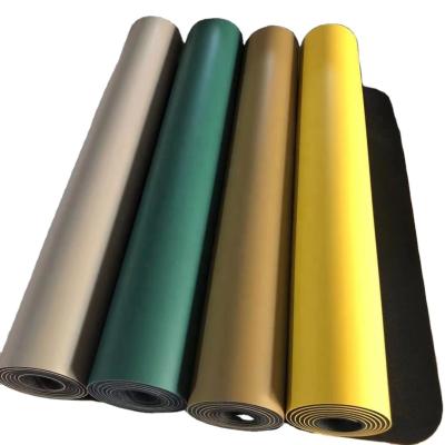 China Best Double Layers Silk Screen Golden Handle Printed PU Natural Rubber Yoga Mats For USA Market for sale