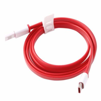 China Camera Red Color Flat Shape Reversible USB A To Type C USB Cable for sale