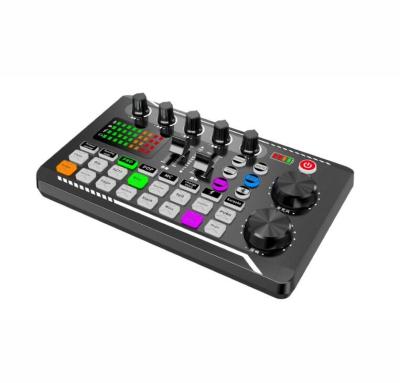 China Professional Audio Interface with DJ Mixer Portable ALL-IN-ONE Sound Card Production Podcast Studio with 3.5mm Microphone for sale