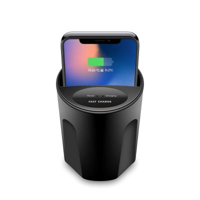 China Cell Phone Cup Shape Qi Wireless Charger Stand Car Mobile Charger for sale