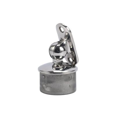 China Ss304 Stainless Steel Modern Adjustable Top Pipe Rack Handrail Bracket With Barbed Base Cup for sale