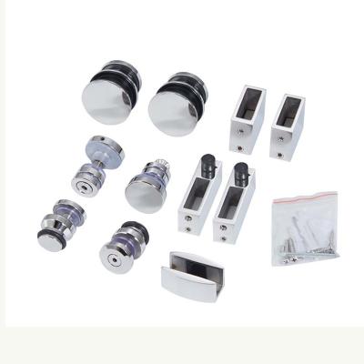 China Best Sale Modern Glass Heavy Duty Steel Bathroom Shower Room Rollers Sliding Door Hardware Device Kits for sale