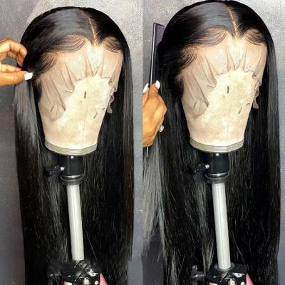 China Natural Transparent Lace Front Human Hair Wigs Hot Selling Virgin Hair 180% Density Hd Full Lace Frontal Wig Hot Raw Indian Straight for sale