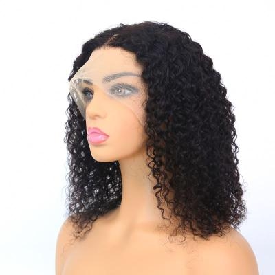 China Kinky Curl 13*4 Lace Front Wig For Black Women Brazilian Remy Human Hair Lace Wig With Natural Hairline for sale