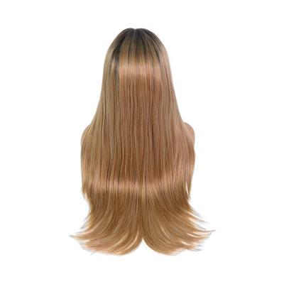 China Straight 150% Density Virgin Lace Front Synthetic Chemical Fiber Closure Silky Straight Wave Women Wig for sale